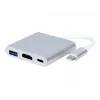 Adaptador gráfico USB GEMBIRD A-CM-HDMIF-02-SV, salida HDMI, hasta 3840×2160, plateado, 58,5×51×11,6 mm