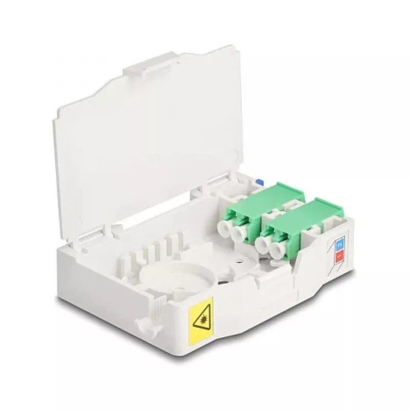 DeLOCK caja de conexión de fibra óptica para red 85936 LC dúplex blanco