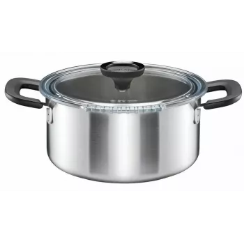 Olla de acero inoxidable Fiskars 1072316, 3 L de capacidad, con tapa