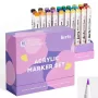 Rotuladores acrílicos Arrtx LC303311 — set de 30 colores, recargables/tinta acrílica opaca, puntas de fina a media