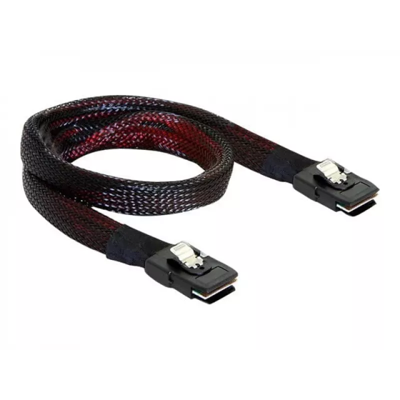 Cable SAS DeLOCK 83073 0,1 m Negro Rojo