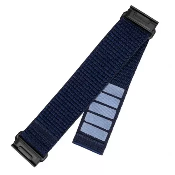 Correa deportiva de repuesto FIXED para Garmin QuickFit 22 mm — nailon azul oscuro, 160–210 mm