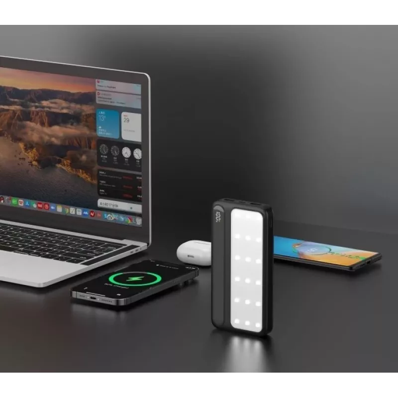 Batería externa portátil P20 LCDPD LAMP 20000mAh