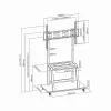 Gembird TVS-100F-01 soporte de suelo para pantallas 2,54 m (100