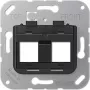 JUNG 3069-2SIE Toma de corriente negra - acero inoxidable (3069-2SIE)