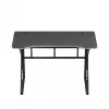 Mesa gaming Huzaro Hero 1.6 negra — mesa recta de MDF/carbono 1200×600×750 mm, estructura metálica
