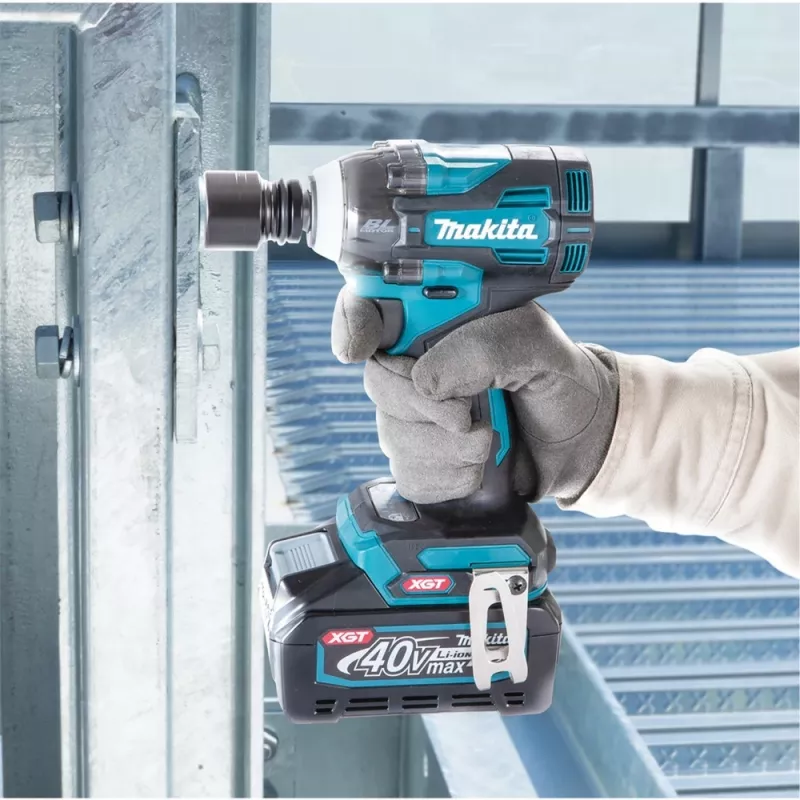 Llave de impacto a batería TW004GD201 XGT, 1/2 pulgadas, 40 voltios (azul/negro, 2x batería de litio 2,5 Ah, en MAKPAC tamaño 2)
