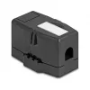 Delock 85840 Carcasa Keystone vacía, 1 puerto, con base magnética, negro