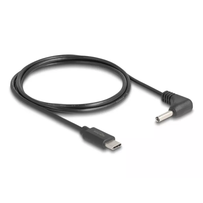 DeLOCK 85393 Cable de alimentación negro 1,5 m USB-C 3,5 x 1,35 mm