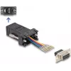 DeLOCK D-Sub 9 hembra a RJ12 hembra kit de montaje negro