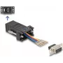 DeLOCK D-Sub 9 hembra a RJ12 hembra kit de montaje negro