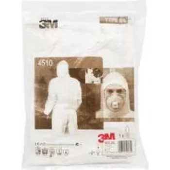 Mono de protección 3M 4510XL, mono desechable de protección, talla XL, blanco