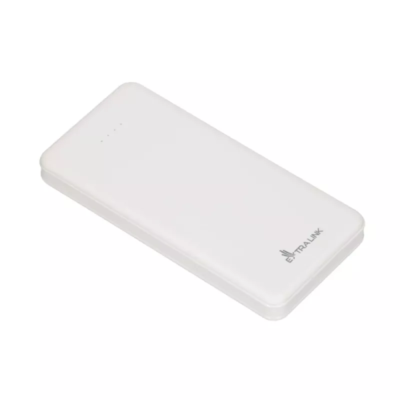Batería portátil Extralink EPB-078W 10000 mAh blanca, USB-C, salida de 10 W, carga hasta 2 dispositivos