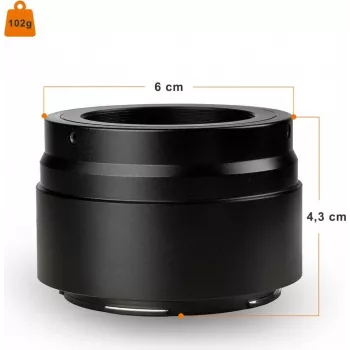 Walimex pro adaptador T2 para Nikon Z - anillo adaptador con enfoque manual, manejo sencillo, anillo de conexión de objetivo compatible con Nikon Z6, Nikon Z7, N