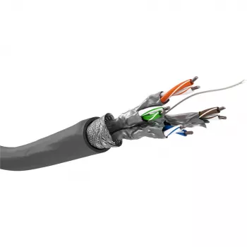 Cable de red Wentronic Goobay CAT 6, S/FTP (PiMF), gris, 305 m – mezcla de cobre CCA, AWG 23/1 (sólido), PVC (95696)
