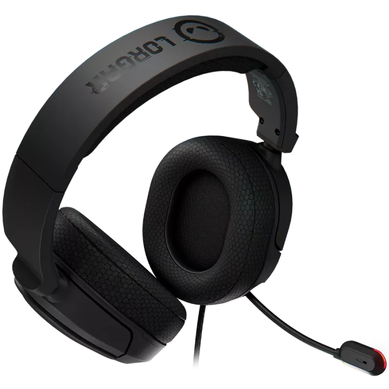 LORGAR Kaya 460, auriculares gaming USB con micrófono, CM108B, iluminación RGB, Plug&Play, cable de conexión USB-A de 2m, almohadillas de tela, tamaño: 192*184,7*88mm, 0,329kg, negro