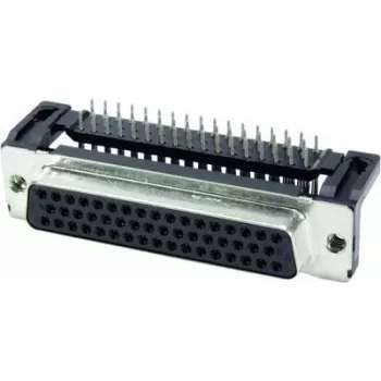 Conector de hilo Harting 09 66 512 7601 negro plata acero aleación de cobre