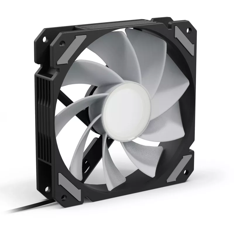 SHARKOON SHARK Mirror RGB PWM Reverse 120 mm ventilador de caja, 1500 RPM, negro