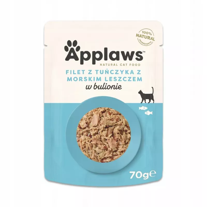 Applaws comida húmeda para gatos con filete de atún y dorada en caldo, 70 g