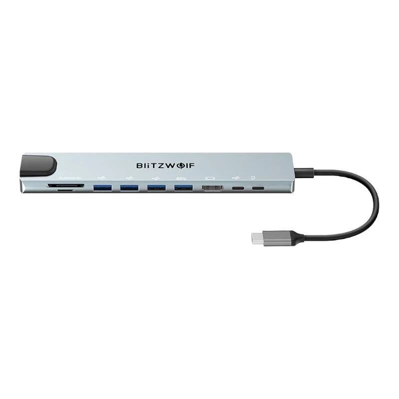 Docking station Blitzwolf BW-TH5 10en1 USB-C (plateado)