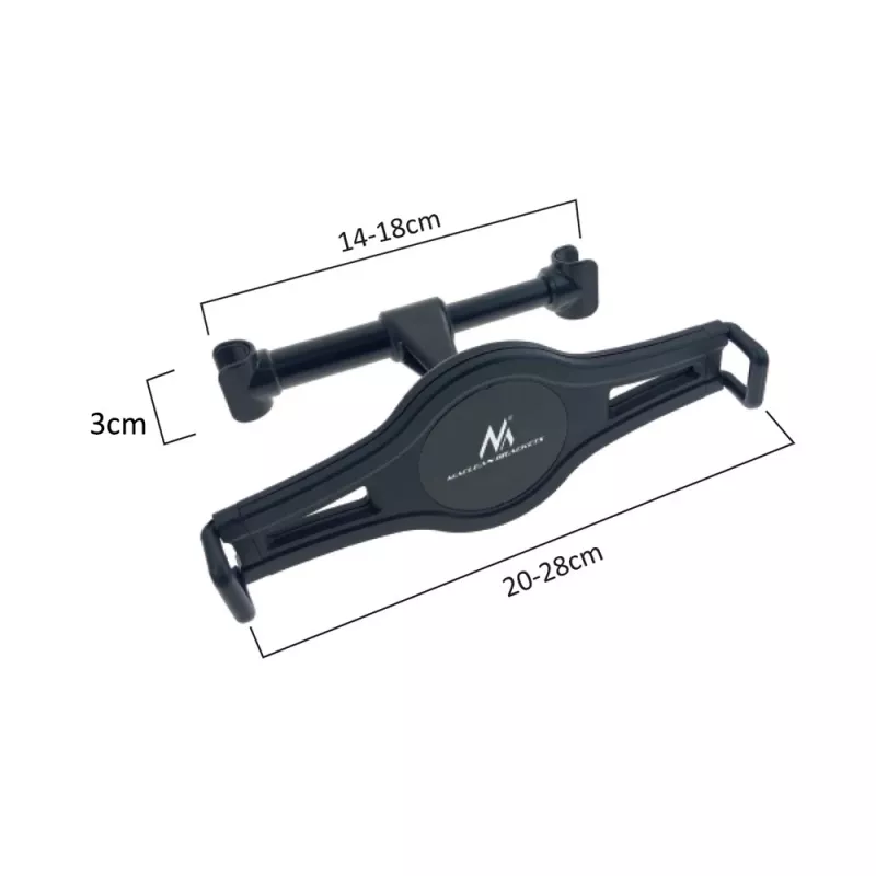 Soporte universal de tablet para coche reposacabezas 360 grados giratorio Maclean