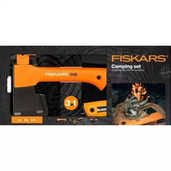 Hacha pequeña FISKARS X5 - XXS + cuchillo + sierra
