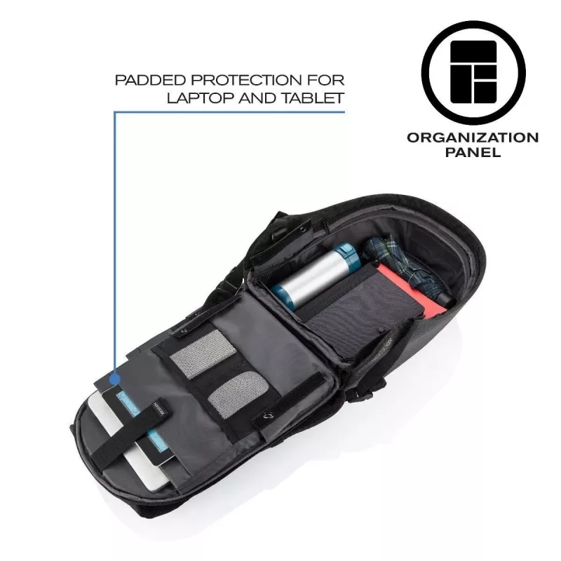 Mochila XDDESIGN P705.291 Anthracite — 18 L, compartimentos para portátil y tablet, cremallera principal con cierre