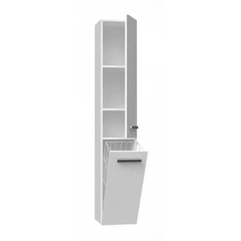 Armario de baño NEL IV 31x30x174 cm, blanco, brillo