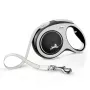 Flexi New COMFORT 8 m negra, correa retráctil gris para perro