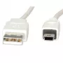 VALUE - cable USB - USB (M) a Mini-USB, tipo B (M) - USB 2.0 - 80 cm - blanco (11.99.8708)