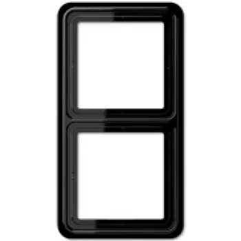 Tapa de interruptor JUNG CD 582 SW negra, duroplast, sin tornillos, 81×152 mm