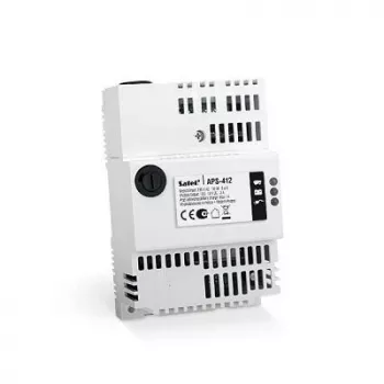 Sistema de alimentación ininterrumpida SATEL APS-412 12 V 4 A, compacto gris, 77×59×122 mm