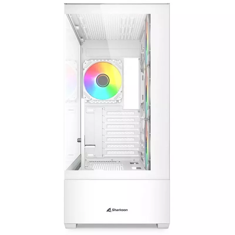 Caja de PC Sharkoon AK6 RGB, ATX, Blanca