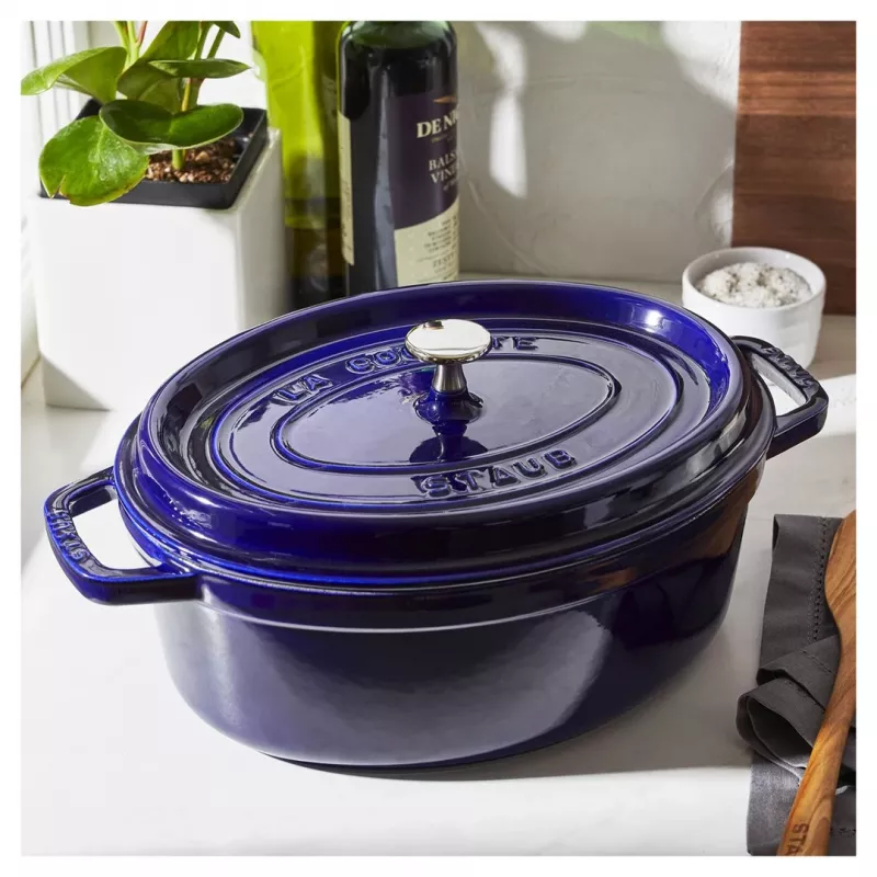 Cocotte de hierro fundido Staub 4,25 L, 29 cm, azul
