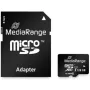 MediaRange MR945 - Tarjeta de memoria flash (microSDXC con adaptador SD) - 128 GB - UHS-I / Class10 - microSDXC - negro (MR945)
