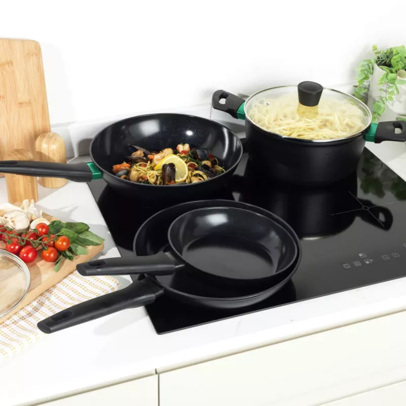 Sartén Russell Hobbs 28 cm Thermocollar RH03255EU7, antiadherente, indicador de calor