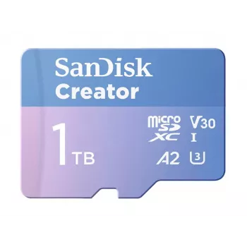 SanDisk Creator tarjeta de memoria microSD 1TB con altas velocidades de transferencia de hasta 190 MB/s
