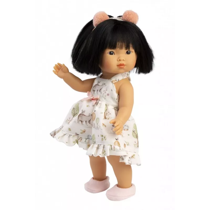 Muñeca 28 cm Llorens con rasgos realistas y cuerpo blando, modelo 28040