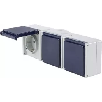 as - Schwabe 62464 Toma de superficie IP54 gris (62464)