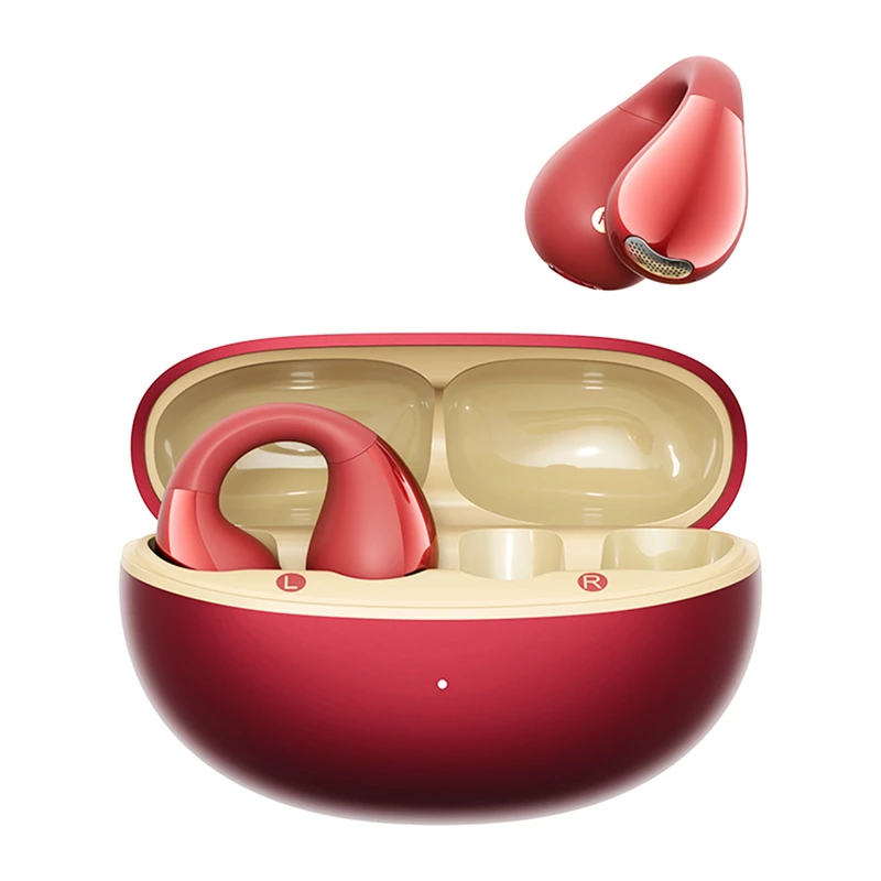 Auriculares inalámbricos de clip QCY Crossky Clip C30S (rojo) — diseño de clip, in-ear, inalámbricos