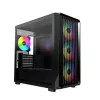 Montech X5M (B) caja de PC Micro Tower – Micro-ATX/Mini-ITX, 3x120mm frontal, 1x120mm trasero, compatible con fuentes ATX, 2x3,5 pulgadas + 4x2,5 pulgadas, negra