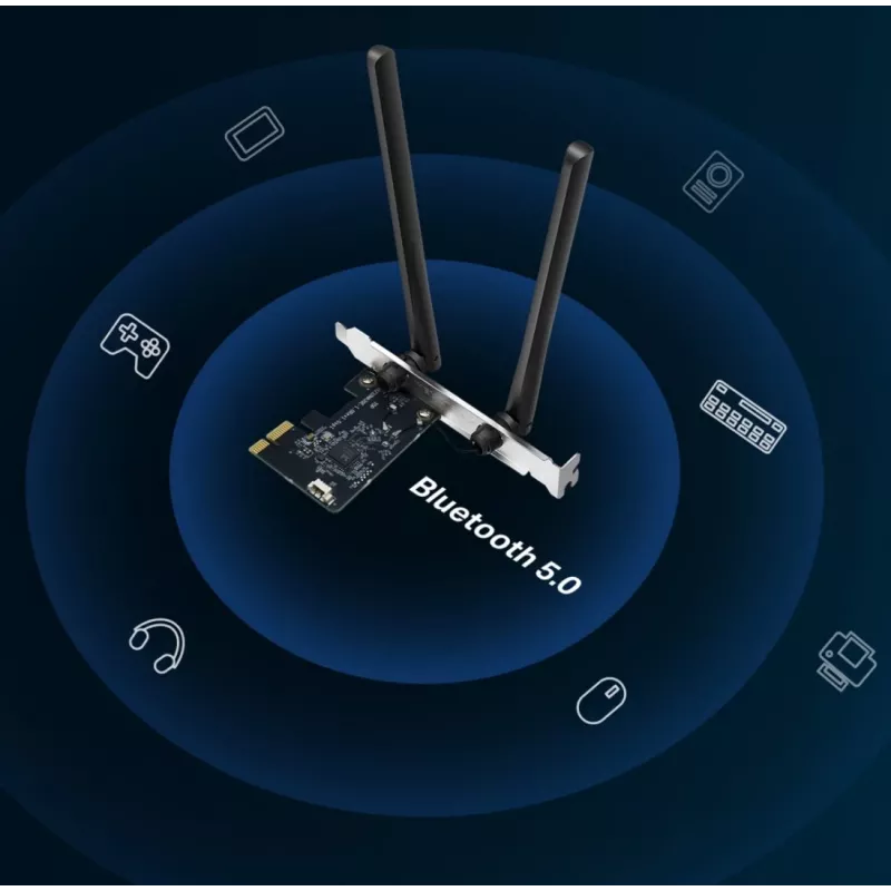 Adaptador PCIe Mercusys AC1200 Wi-Fi Bluetooth MA30E dual band