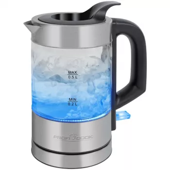 Hervidor ProfiCook PC-WKS 1228 G 0,5 L 1100 W acero inoxidable, transparente