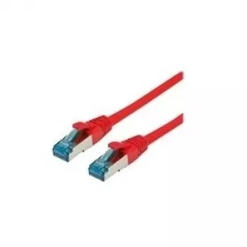 VALUE - Cable de parcheo - RJ-45 (M) a RJ-45 (M) - 1,5 m - SFTP, PiMF - CAT 6a - libre de halógenos, moldeado, protección de lengüeta, trenzado - rojo (21.99.1991)