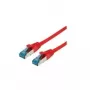 VALUE - Cable de parcheo - RJ-45 (M) a RJ-45 (M) - 1,5 m - SFTP, PiMF - CAT 6a - libre de halógenos, moldeado, protección de lengüeta, trenzado - rojo (21.99.1991)
