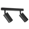 Maclean MCE452 B foco de pared y techo, orientable, aluminio, 2xGU10, negro mate