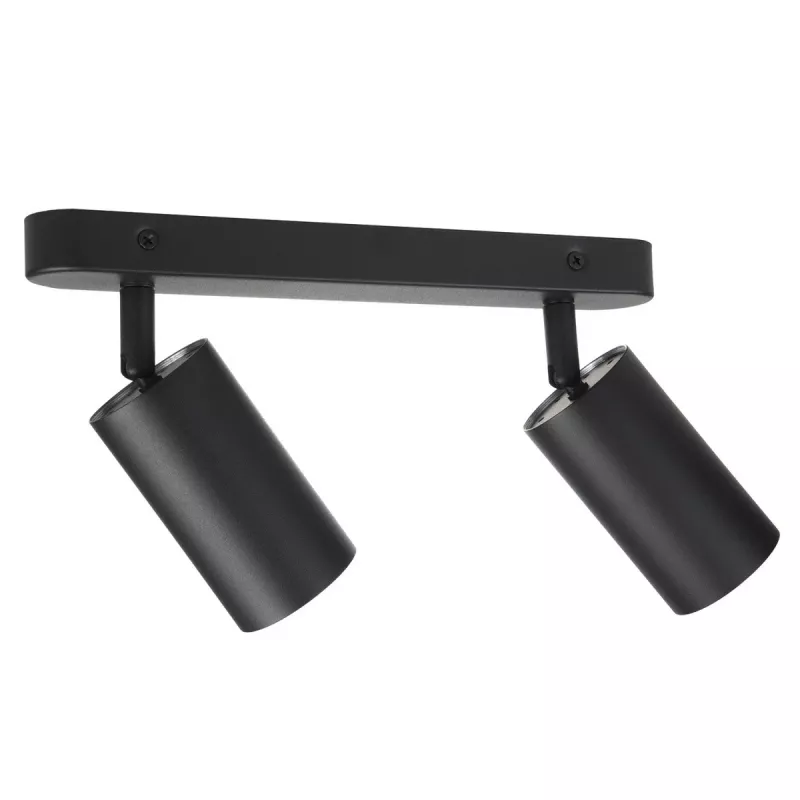 Maclean MCE452 B foco de pared y techo, orientable, aluminio, 2xGU10, negro mate