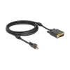 Adaptador de cable de vídeo DeLOCK 83726 Mini DisplayPort a DVI 2 m Negro