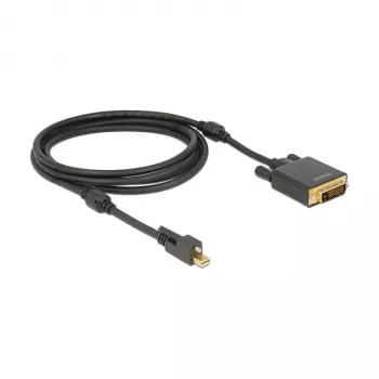 Adaptador de cable de vídeo DeLOCK 83726 Mini DisplayPort a DVI 2 m Negro