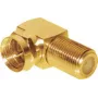Adaptador de conector F ShiverPeaks 85210-G, adaptador de conector coaxial dorado